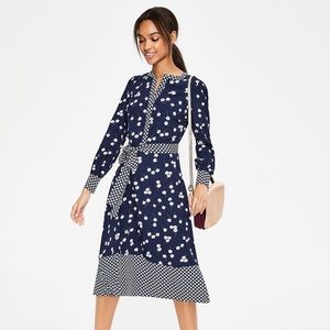 Boden Navy Blue Long Sleeve Dress